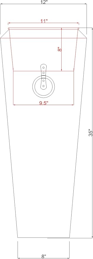 H Potter Tall Outdoor Planters for Balcony Garden Deck Front Porch or Indoor Copper Flower Pots Set of 2