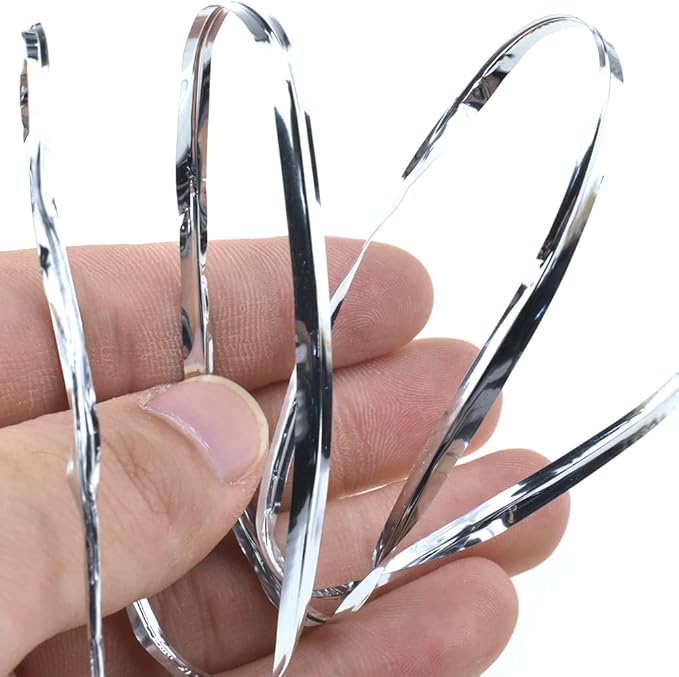 HAHIYO 350Yards/1050Feet/320M Silver Metal Twist Ties Bread Candy Coffee Bag Ties Plant Garden Twist Ties for Cellophane Treat Bag Gift Wraping Bag Plastic Bag Halloween Party Cake Present Art Craft