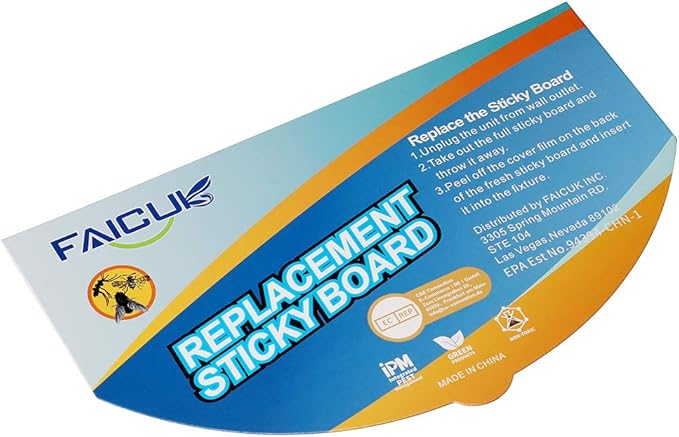 Faicuk Replacement Glue Board for FA-FLT07 Wall Sconce Fly Light - Pack of 10