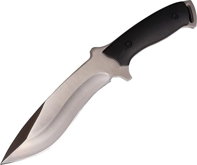 MASALONG kni227 dog leg straight fxied blade Bowie full tang Hunting Knife with Leather Sheath for Camping, Hiking, Survival