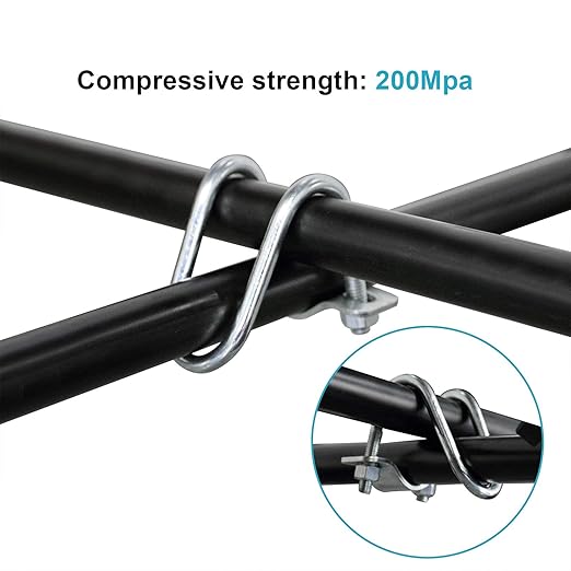 20 PCS Conduit Cross-Connector Vertical Pipe Clip for 3/4" EMT Electrical Pipe(OD 0.922"), Also Fits 1" Round Tube, Crossover Clamp for Greenhouse, Fence