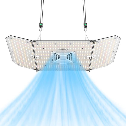 VIVOSUN AeroLight Wing AW200SE, LED Grow Light 200W with Integrated Circulation Fan, Compatible with App, Used with Growhub Controller E42A/E25 to Achieve More Functions for 2x4/3x3 Grow Tent
