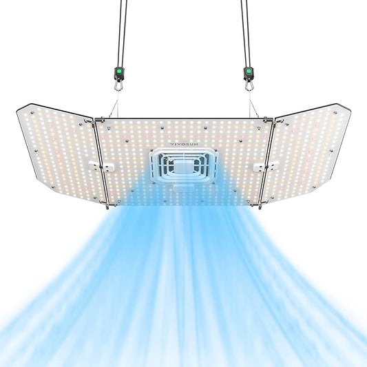VIVOSUN AeroLight Wing AW200SE, LED Grow Light 200W with Integrated Circulation Fan, Compatible with App, Used with Growhub Controller E42A/E25 to Achieve More Functions for 2x4/3x3 Grow Tent