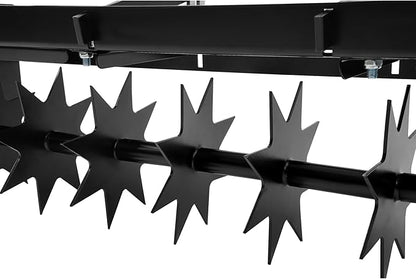 32" Tow Behind Spike Aerator Tool W/ 8 Spikes, Hitch Pin Attach to Lawn Tractor, Most ZTRs, ATVs Soil Mower Hitch, Lawn Soil Penetrator for Gardens, Lawns, Farms