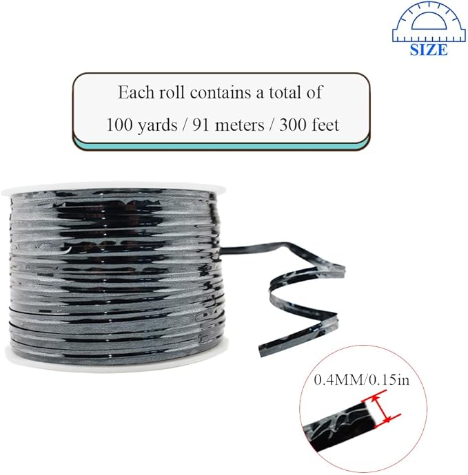 HAHIYO 100Yards/300Feet/91M Black Metal Twist Ties Bread Candy Coffee Bag Ties Plant Garden Twist Ties for Cellophane Treat Bag Gift Wraping Bag Plastic Bag Halloween Party Cake Present Art Craft