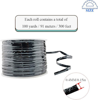 HAHIYO 100Yards/300Feet/91M Black Metal Twist Ties Bread Candy Coffee Bag Ties Plant Garden Twist Ties for Cellophane Treat Bag Gift Wraping Bag Plastic Bag Halloween Party Cake Present Art Craft