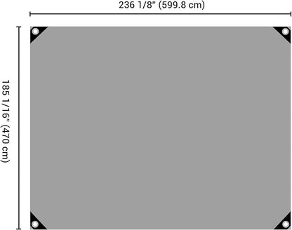 Yescom 16x20Ft 14 Mil Heavy Duty Reinforced Poly Tarp Reversible Waterproof Tarpaulin Ground Sheet Cover Reversible Silver Black Tarps