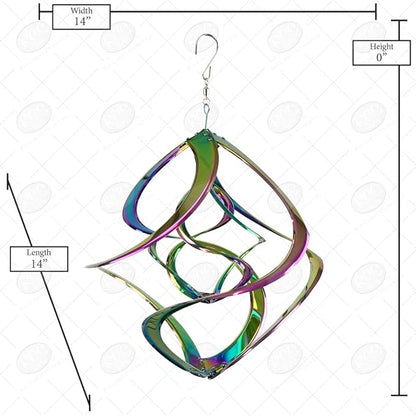 Red Carpet Studios The Original Double Helix Cosmix Wind Spinner, 14-Inch, Rainbow