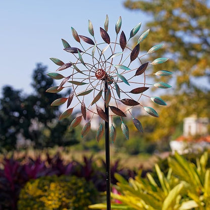 VEWOGARDEN Large Kinetic Wind Spinners Outdoor Metal Leaf Wind Sculptures & Spinners for Yard Garden Lawn Patio Decorations