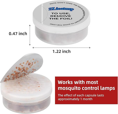 2025 Upgraded Pest Lures for Bug Zappers, 360-Day Lasting Lure Mosquito Attractant Bait Refill for Fly Traps, 12 Pack High Catch Rate Mosquito Attractant Indoor/Outdoor Traps
