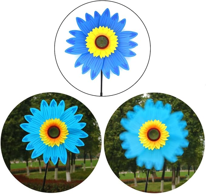 B bangcool Sunflower Lawn Pinwheels Wind Spinners Garden Party Pinwheel Wind Spinner for Patio Lawn & Garden (6 PCS)）