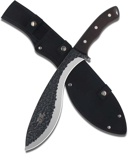 JXE JXO Machete, 14.5" Full Tang Machete for Cutting Trees Heavy Duty, 3Cr13 Steel with Nylon Sheath for Yard Work, Bushcraft and Outdoor