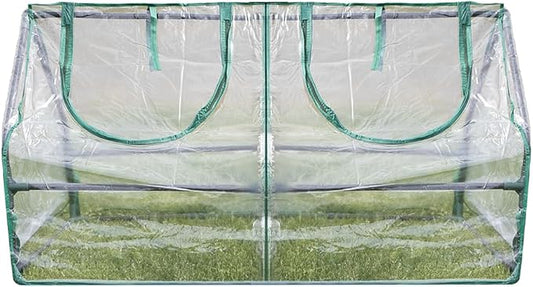 Zenport SH3212A Garden Cold Frame Greenhouse Cloche for Easy Access Protected Gardening