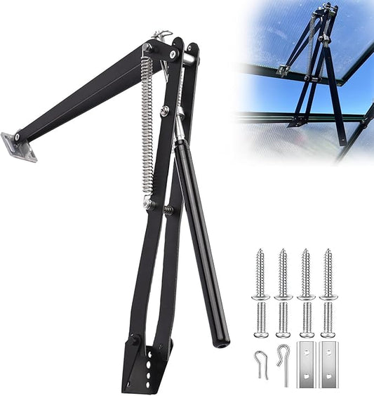 1X Auto Vent Opener Solar Automatic Window Opener for Greenhouse Heat Sensitive Roof Vent Opener Auto Vent Kit Gardening Tools Greenhouse Accessories Hothouse Roof Vent Kit (Dual Spring Up to 15lbs)