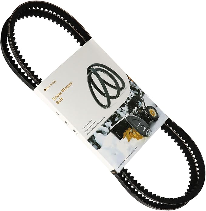 2-Pack 754-04014, 954-04014, 954-04013 Neoprene Rubber Snow Blower Belts for MTD, Replacement OEM Parts for Craftsman 247885500, 24788890 Auger Drive Belt, 3/8" x 27"