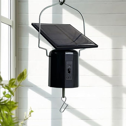 Goolyrusim Solar Powered Wind Spinners Motor, Rotating Solar Energy Operated Motor for Wind Spinner Chimes Sun Catchers, Hanging Display Garden Yard Patio Lawn Outdoor Decor Load Capacity of 4 lbs
