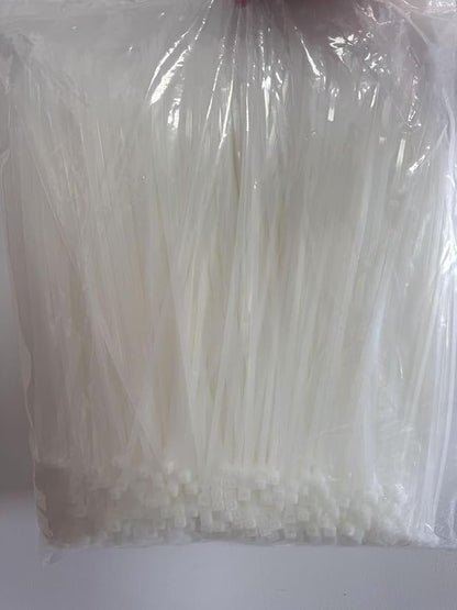 XINGO 1000 PCS White Zip Ties 12 Inch, 60 LBS Tensile Strength, Self-Locking Nylon Plastic Nylon PA66 Wire Ties for Indoor and Outdoor Use