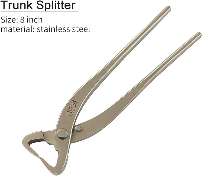 6-Piece Bonsai Tool Set,Knob Cutter,Trunk Splitter,Concave Cutter,Wire Cutter,Jin Pliers,Bonsai Scissors