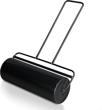 Outvita Lawn Roller, 17 Gallons Water and Sand Filled Garden Drum Roller with U Shaped Handle Tow beind Sod Roller for Planting, Seeding(Black)