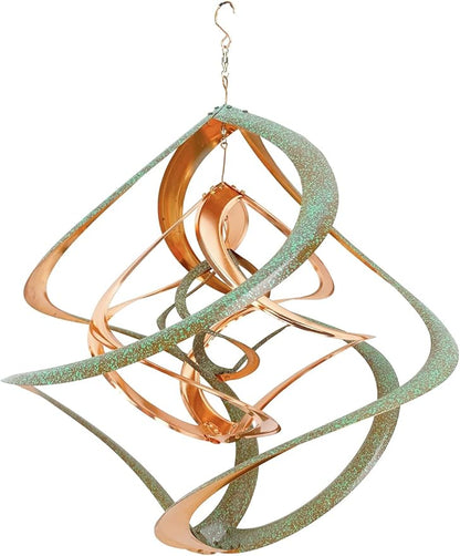 Red Carpet Studios The Original Helix Cosmix Spinner Hanging Triple, 18-Inch, Copper & Patina
