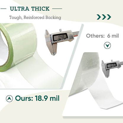 EAGLE PEAK Greenhouse Cover Repair Tape 2''x15' Heavy Duty 18.9 mil Reinforced Ultra High Performance Acrylic Adhesive Weather Resistant Tape for PE Polyethylene Greenhouse Covers and Film, Clear