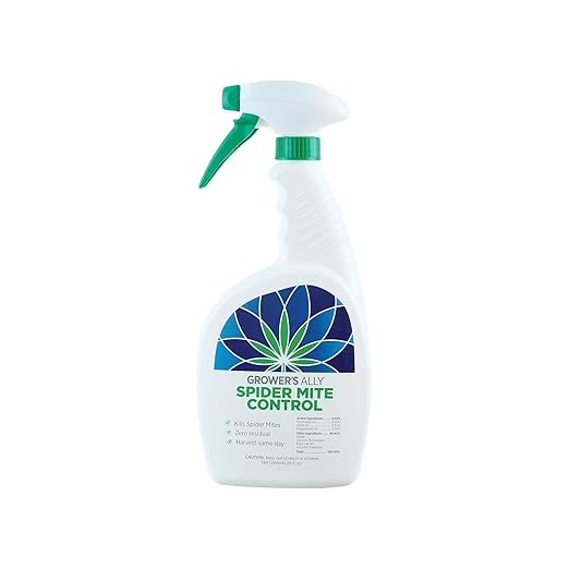 Grower's Ally Spider Mite Control Spray Ready to Use 24 oz | Natural Spider Mite & Insect Killer with Rosemary Oil - Trusted by Cultivators for Indoor and Outdoor Use, OMRI Listed