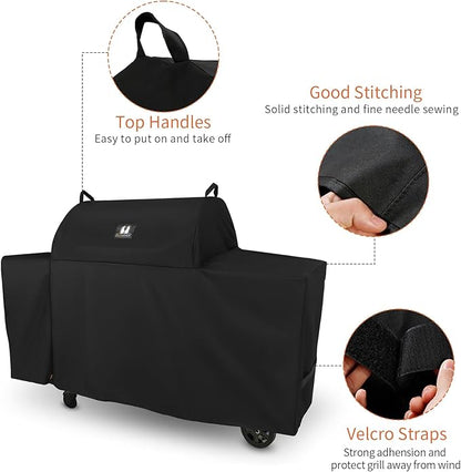 SUPJOYES Grill Cover for Traeger Grills BAC776 Woodridge Pro and Woodridge Elite, Heavy Duty Waterproof Full-Length All Weather Grill Accessory