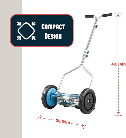 American Lawn Mower Company 1304-14SK2 14-Inch 5-Blade Push Reel Lawn Mower with Sharpener