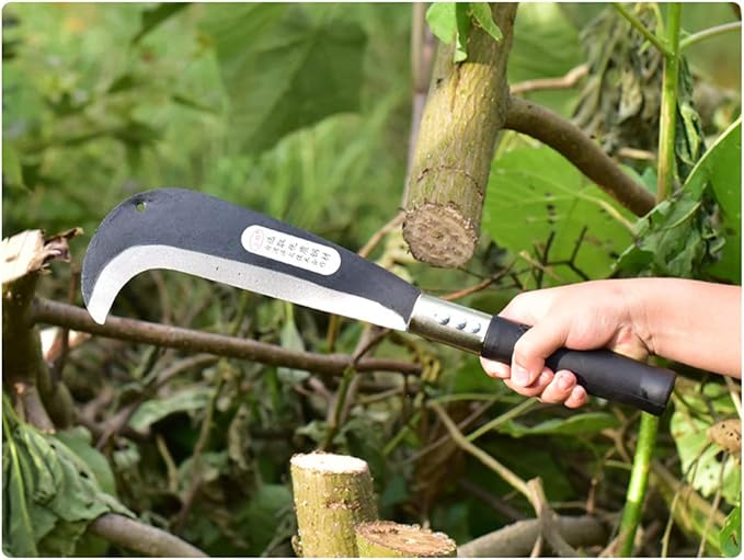 Zelin Machete with Heavy Duty Construction Black Plastic Handle,Ergonomic No-Slip Handle for Gardening, Agriculture, Bushcraft, Hunting and Outdoor