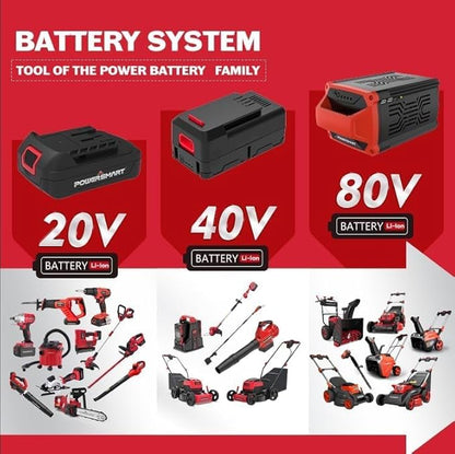 PowerSmart 80V MAX 21-Inch Cordless Single Stage Snow Blower, 6.0Ah Battery, Charger