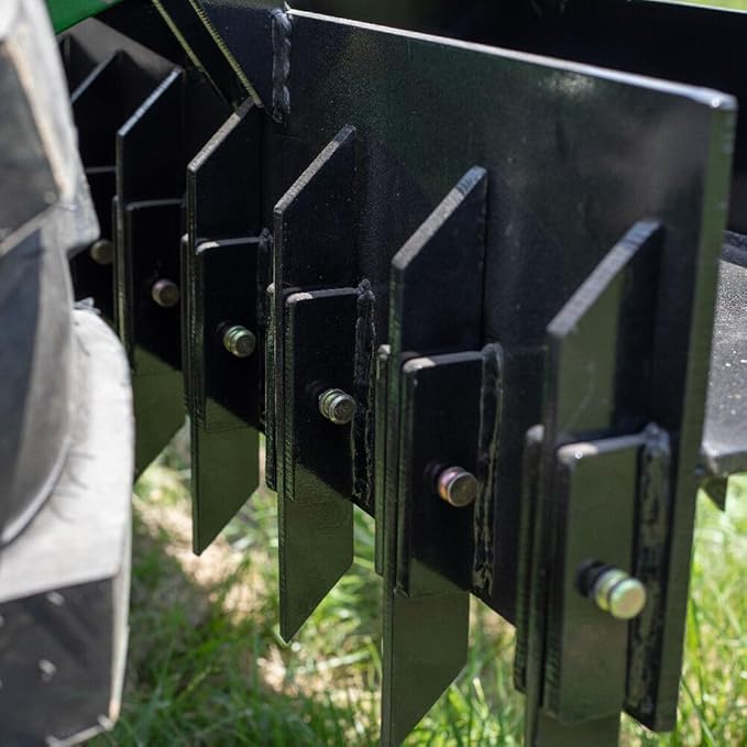 Titan Attachments 60in Soil Yard Pulverizer, Spiked Drum, Category 1 and 2, 3 Point, Quick Hitch Compatible
