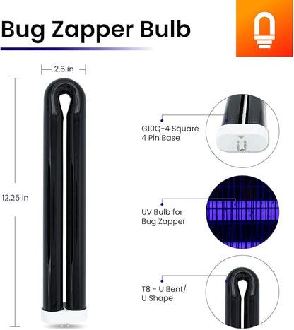 lumenivo 40 Watt Bug Zapper Bulb Replacement for Stinger B4045-4 UVB45 UV Blacklight Replacement Bulb for Bug Zapper Outdoor and Indoor Fly Trap for Home - 2 Bulbs