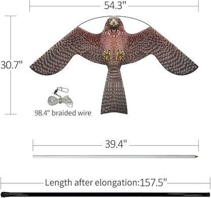 eyijklzo Bird Scarer Flying Kite Crops Farm Flying Bird Hawk Flying Kite