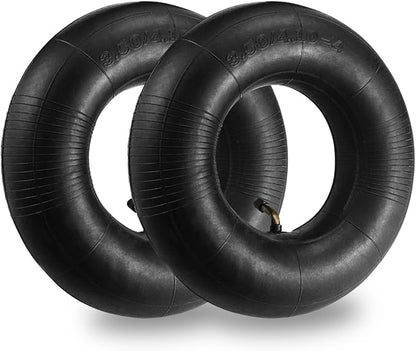 (2 PACK) 4.10/3.50-4 Inner Tube with TR-87 Bent Valve Stem,Replacement for Hand Trucks, Dolly, Lawn Mowers, Wheelbarrows, Generators, Utility Carts