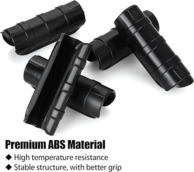 50 PCS 0.9 Inch Greenhouse Clamps Clips 23mm Plastic Black ABS Snap Clamp Tube Clip Garden Buildings Tube Clip for Greenhouse Film, Sunshade Nets, Frame Shelters (Outer Ø 1.06” inner Ø 0.9”)