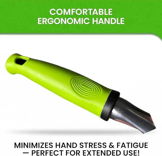 Garden Guru Hand Weeder Tool with Ergonomic Handle - Weed Puller for Planting, Weeding, Flower and Vegetable Care in Lawn Garden Yard | Rust Resistant (2 Pack)