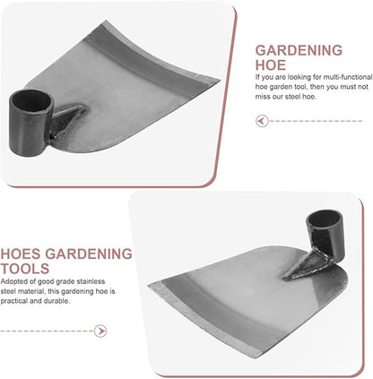 Garden Hoe Weeding Garden Hoe Replacement Head Garden Digging Hoe Head Agricultural Tool for Garden Lawn Yard Loosen Land Weeding Round Eye Hoe Replacement Cultivator Hoe