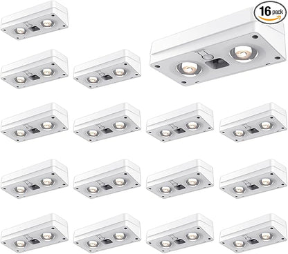 Solar Fence Lights 16 Pack, 50 Lumens Outdoor Solar Lights with 12 Modes RGB Color Glow LED，Waterproof, Solar Lights for Patio, Backyard, Deck, Fence, Railing(White Shell)