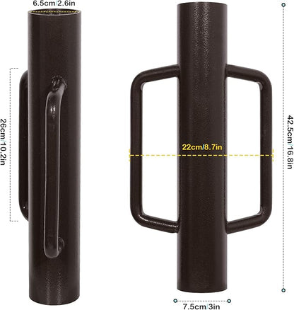 Urban Deco Fence Post Driver with Handle Steel Head Fence Post Driver 16.8 Inch T Post Driver/Rammer Brown Hand Heavy Duty Post Pounder