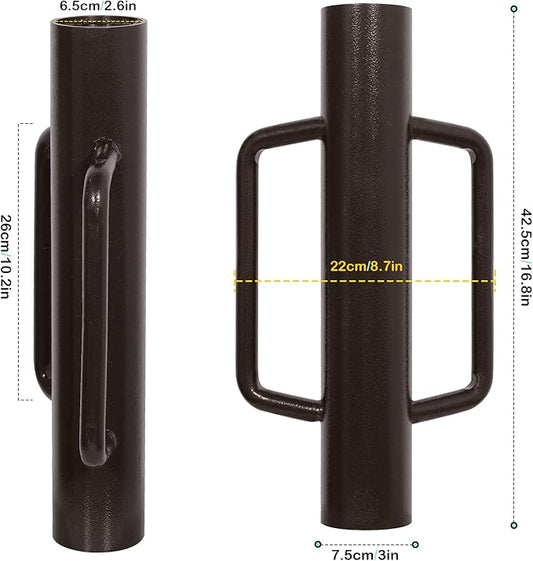 Urban Deco Fence Post Driver with Handle Steel Head Fence Post Driver 16.8 Inch T Post Driver/Rammer Brown Hand Heavy Duty Post Pounder