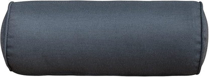 Indoor/Outdoor Bolster Pillows, 16x6 inches Solid Round Lumbar Cylinder Throw Pillows for Outdoor Furnitures, Set of 2, (Black)
