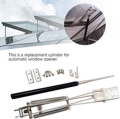 Greenhouse Automatic Window Opener Auto Greenhouse Acessories with Solar Power Sensor Vent Roof Opener Replacement Cylinder Temperature Control Lifts 7kg/15Lbs (Double Springs Opener)