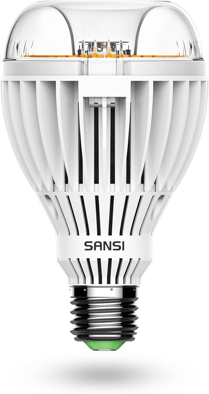 SANSI 350W Equivalent A21 LED Light Bulbs, 5500 Lumens 3000K Light Bulbs, Non-Dimmable E26 Bulb w/Ceramic Technology, 22.5 Years Lifetime, 36W Power Energy Saving LED Bulb for Home Workspace