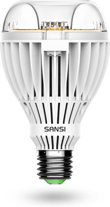 SANSI 350W Equivalent A21 LED Light Bulbs, 5500 Lumens 3000K Light Bulbs, Non-Dimmable E26 Bulb w/Ceramic Technology, 22.5 Years Lifetime, 36W Power Energy Saving LED Bulb for Home Workspace