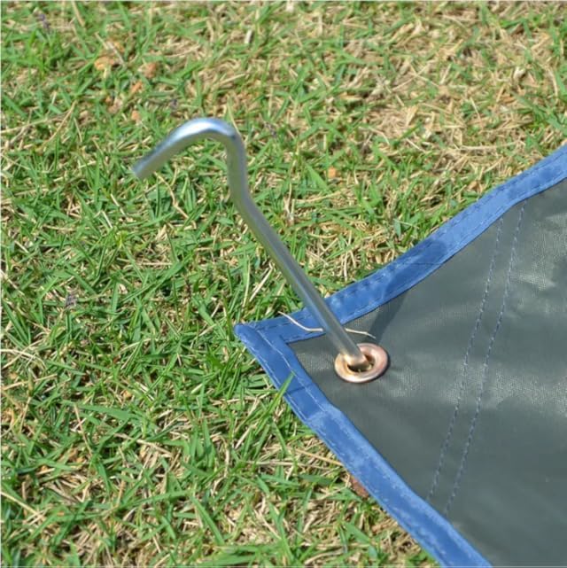 AAGUT Tent Stakes Heavy Duty Metal 9 Inch, 25 Pack Rust-Resistant Galvanized Steel Camping Stake Garden Edging Fence Hooks Yard Tent Pegs for Inflatable, Tarp, Outdoor Christmas Decorations