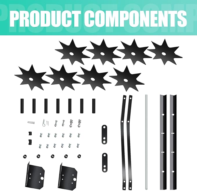 35 Inch Tow Behind Plug Aerator, Pull Behind Lawn Aerator Tool with Star Shaped Brass Nails, Spike Aerator for Lawn Soil Dredging, Yard, Garden Can Be Applied