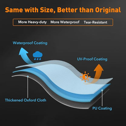 ZBXFCSH Heavy Duty 600D Polyester Cover Compatible with Pit Boss Charleston 1020 Pellet Grill Gas Griddle Combo PB1020NX Wood Pellet Grill with Handles, All Weather Protection Waterproof Cover