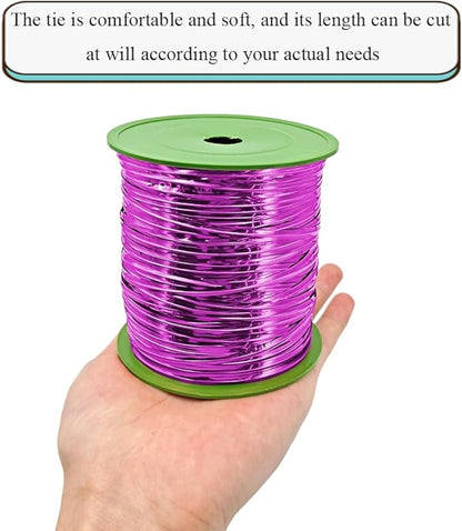 HAHIYO 350Yards/1050Feet/320M Rose Red Metal Twist Ties for Bread Candy Coffee Plant Garden Cellophane Treat Bags Gift Wrapping Plastic Halloween Party Cake and Craft Projects