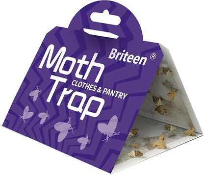 Pantry Moth Traps 10-Pack Safe and Effective for Food and Clothing- Glue Traps with Pheromones for Wool Closet Carpet Food and Cupboard K09