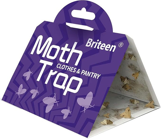Pantry Moth Traps 10-Pack Safe and Effective for Food and Clothing- Glue Traps with Pheromones for Wool Closet Carpet Food and Cupboard K09